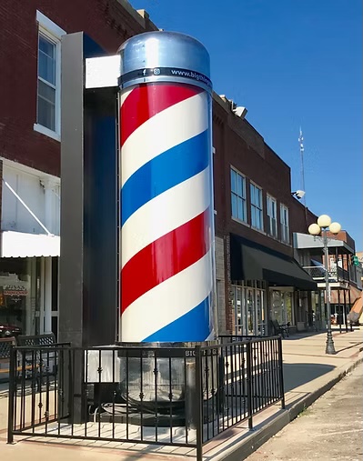 WORLD'S LARGEST BARBERSHOP POLE