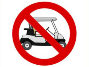 No Carts in Fairview Park Walking Paths