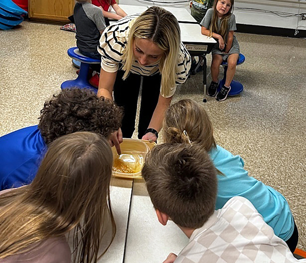 What a sweet lesson! First graders got a hands-on experience with the "Ag in the Classroom" program last week, learning all about the buzz behind honey. They had a chance to examine real honeycombs and even taste the final product. We are thrilled that this fantastic program will be visiting our classrooms every month!